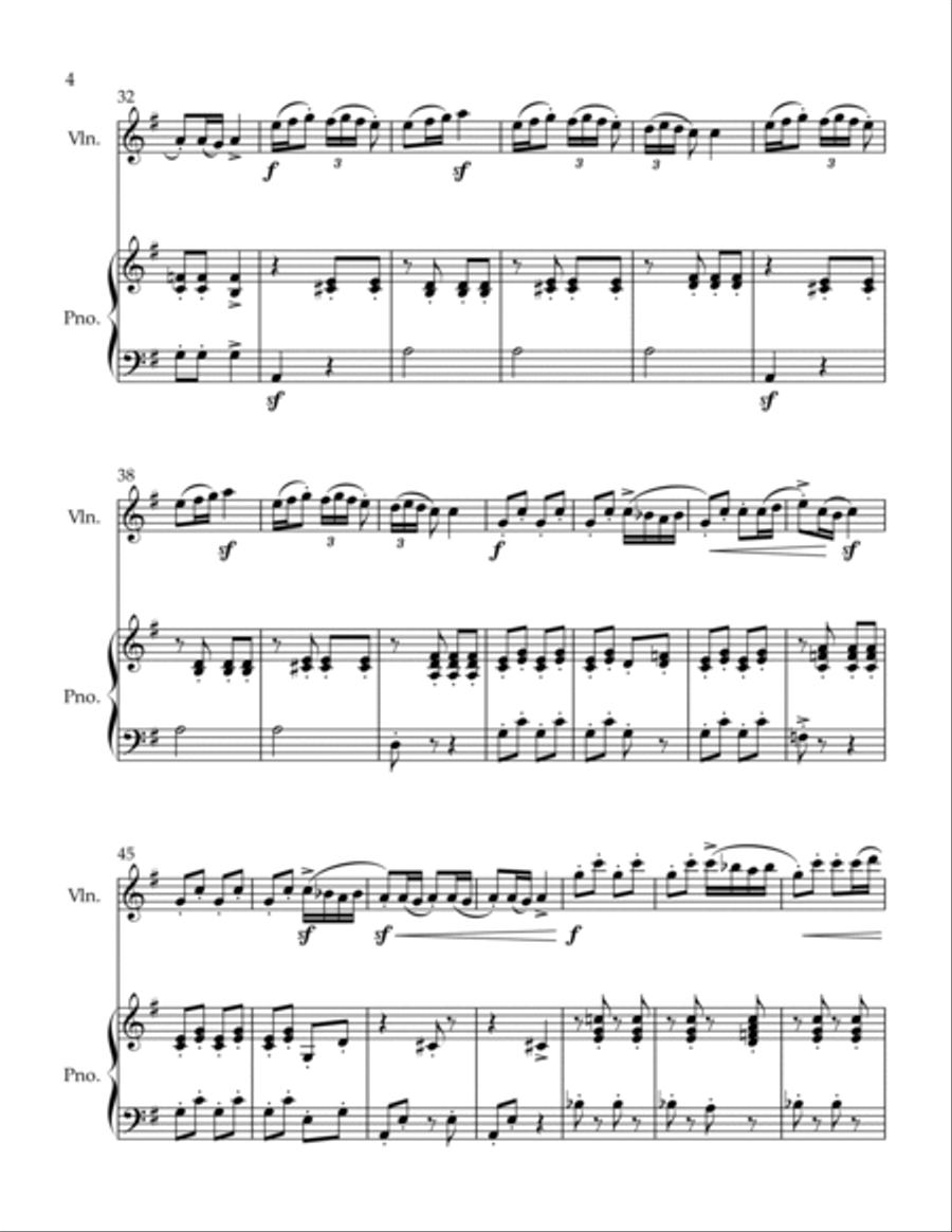 Romanian Folk Dances Little One Violin Solo scores gallery preview page 4