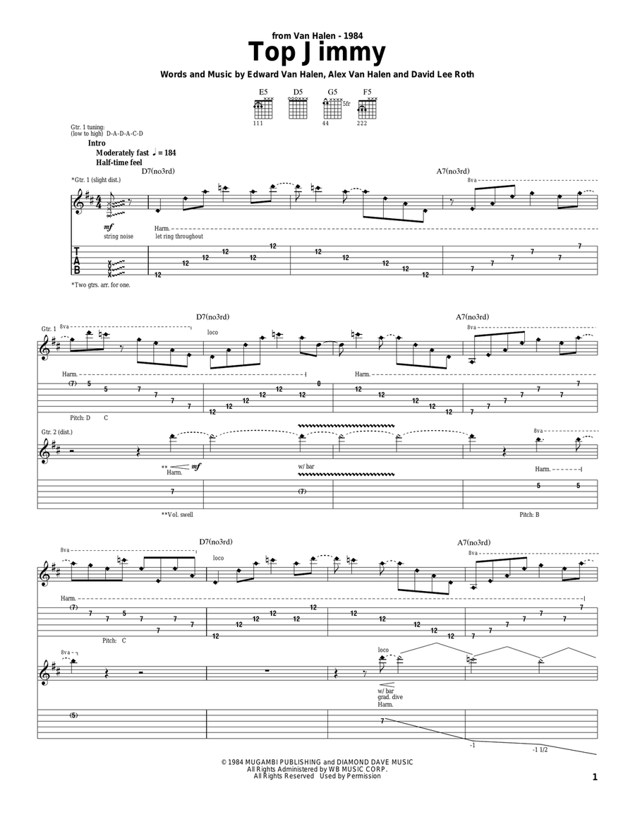Top Jimmy Acoustic Guitar scores gallery preview page 1