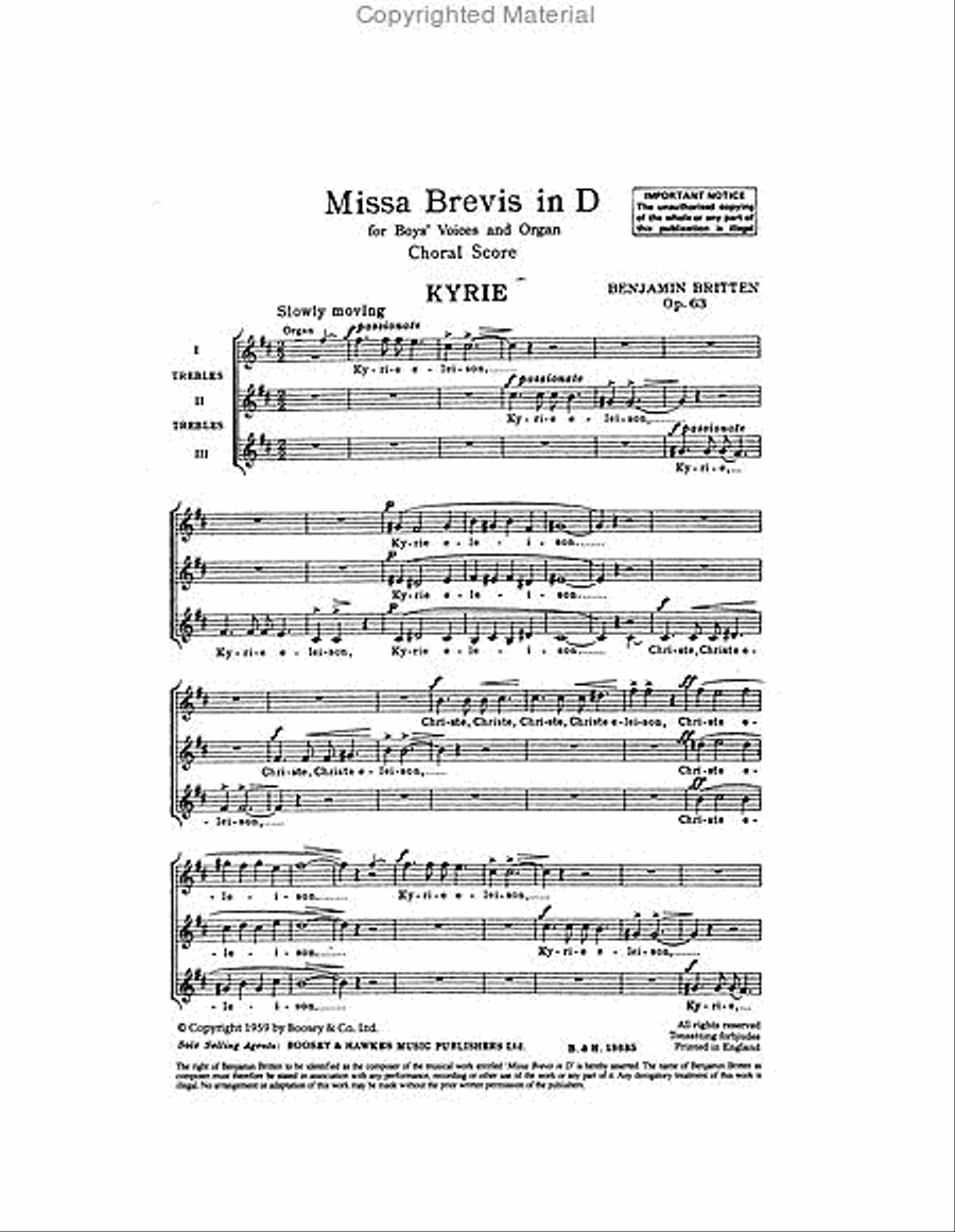 Missa Brevis in D, Op. 63 Choir scores gallery preview page 2