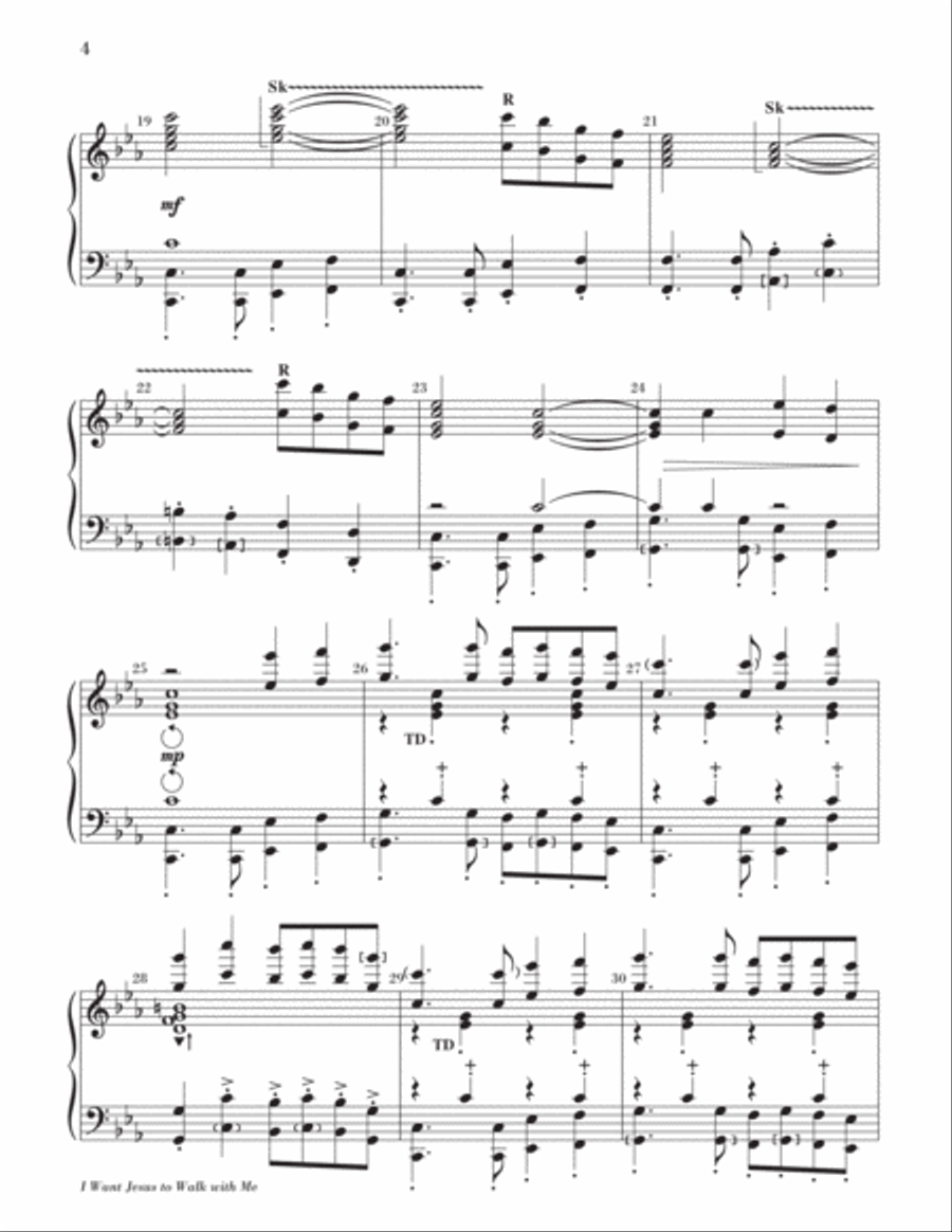 I Want Jesus to Walk with Me 5-Octaves scores gallery preview page 5