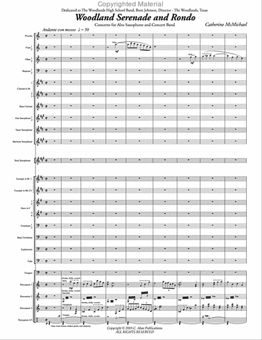 Woodland Serenade and Rondo Concert Band scores gallery preview page 2