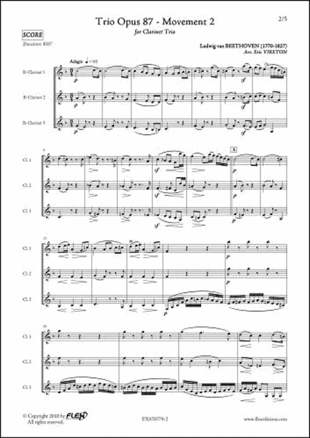 Trio Opus 87 - Mvt 2