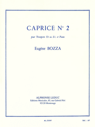 Book cover for Caprice No. 2 For Trumpet And Piano