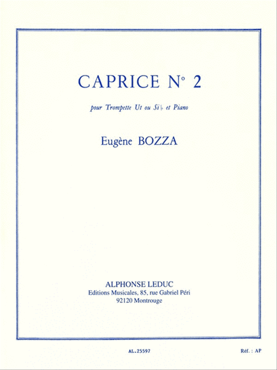 Book cover for Caprice No. 2 For Trumpet And Piano