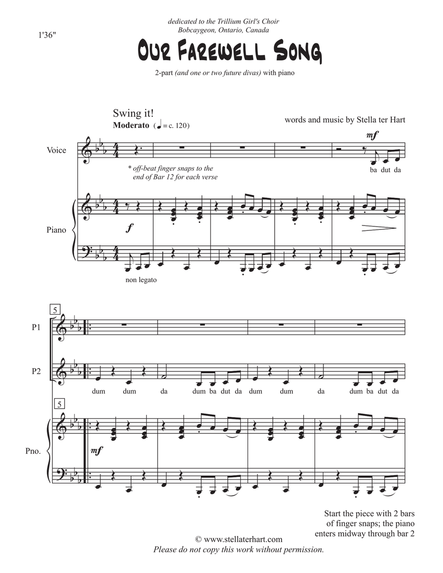 Our Farewell Song Our Farewell Song SA scores gallery preview page 2