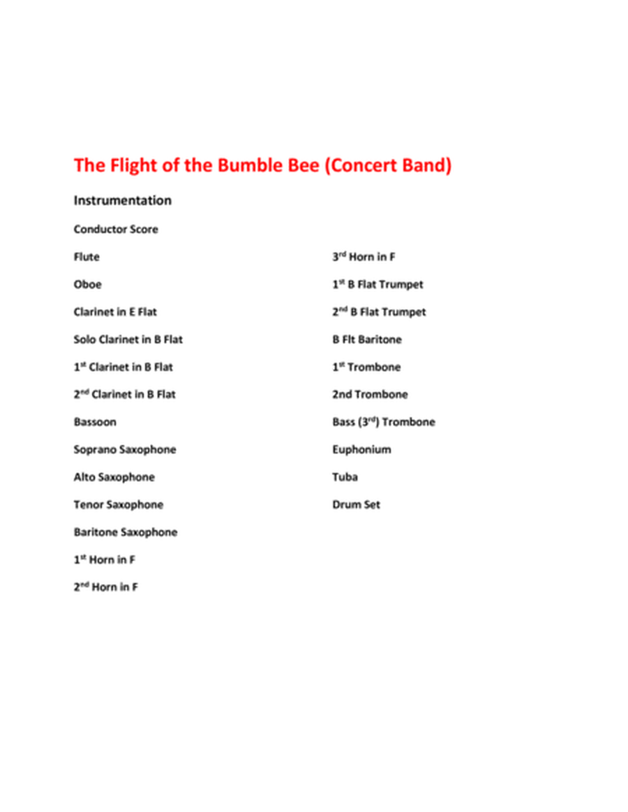 The Flight of the Bumble Bee - Rimsky Korsakov - For solo Bb Clarinet and Concert Band image number null