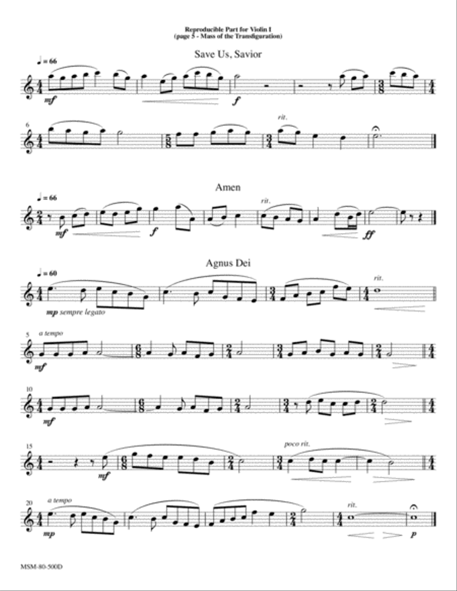 Mass of the Transfiguration (Downloadable String Parts) Choir scores gallery preview page 5