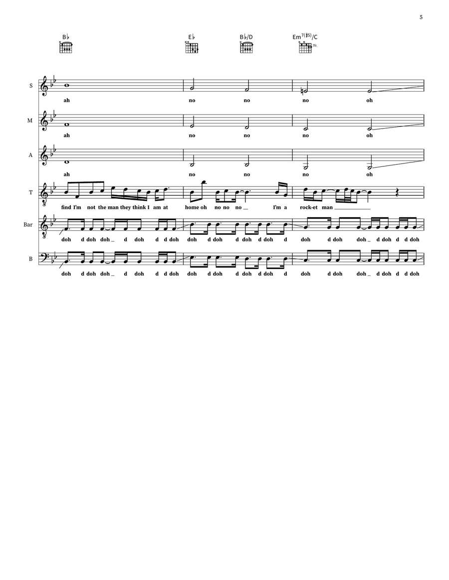 Rocket Man Rocket Man Choir scores gallery preview page 5