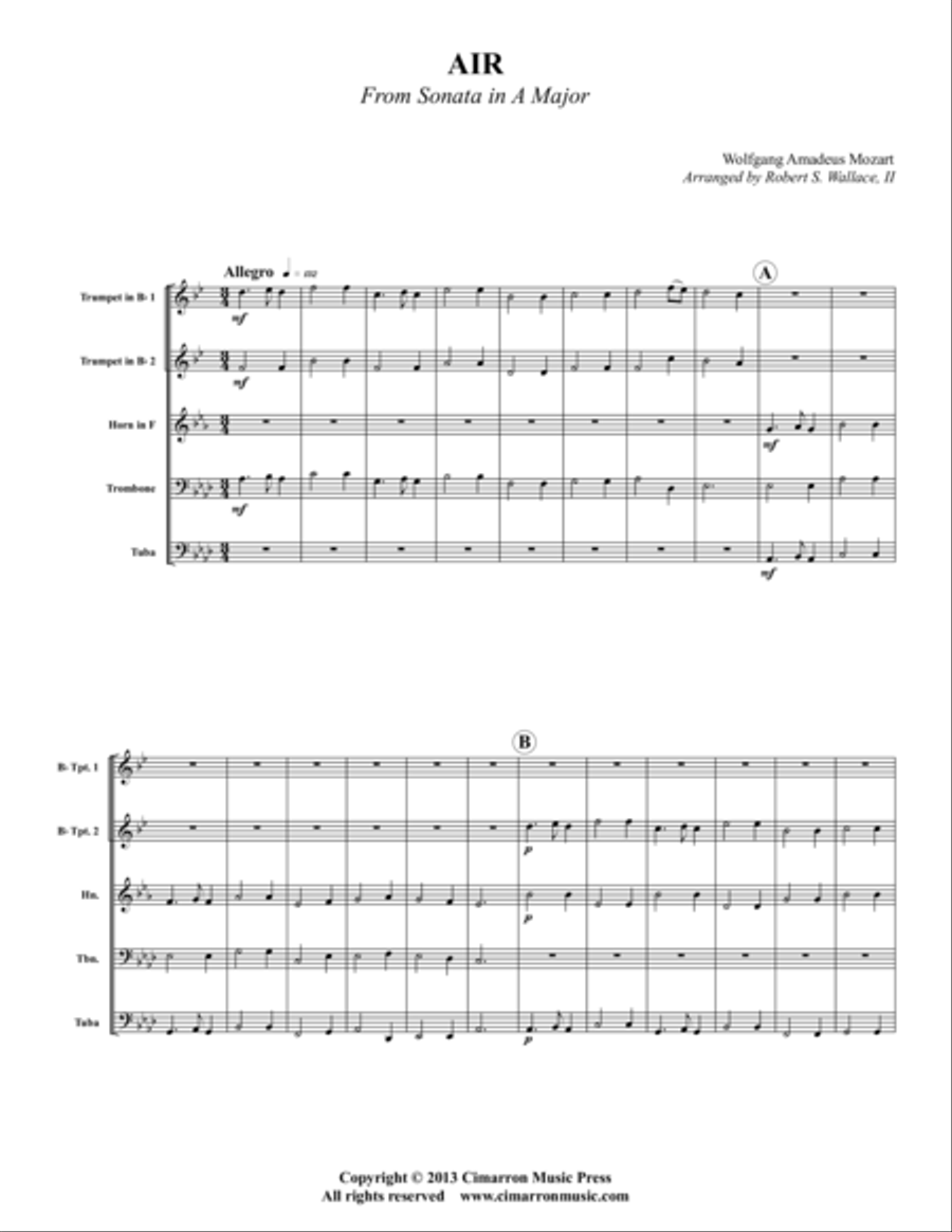 Air Brass Quintet scores gallery preview page 1