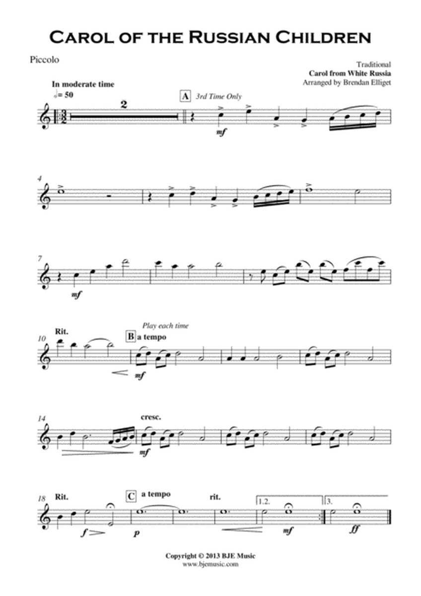 Carol of the Russian Children - Orchestra and SATB Choir Score and Parts PDF image number null