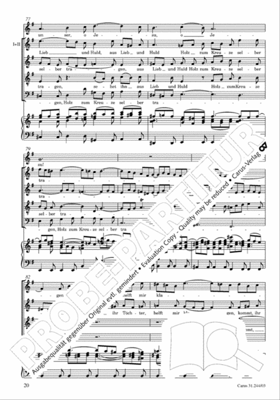 St. Matthew Passion (Matthaus-Passion) 4-Part scores gallery preview page 21