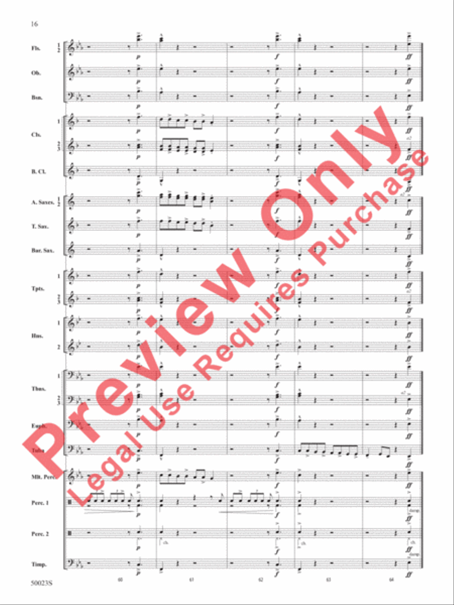 A New Orleans Nutcracker Suite Concert Band scores gallery preview page 17