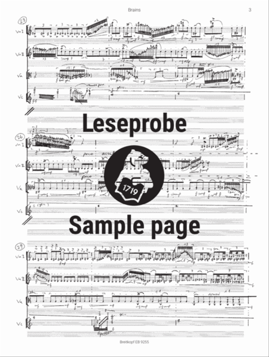 Brains String Quartet scores gallery preview page 4