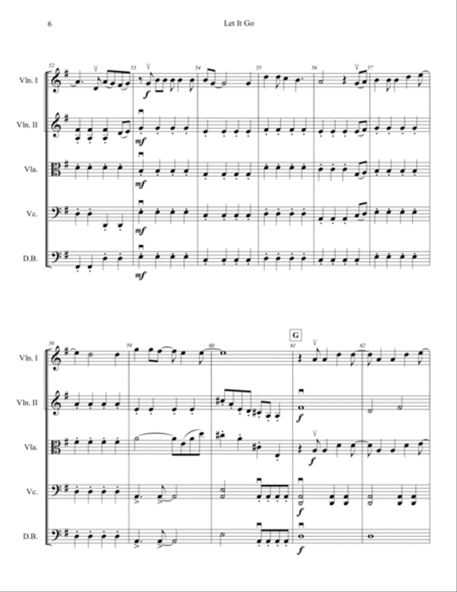 Let It Go (demi Lovato Version) Score and Parts scores gallery preview page 6