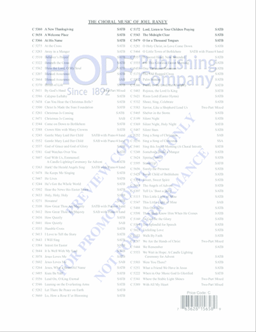 A Welcome Place 4-Part scores gallery preview page 12