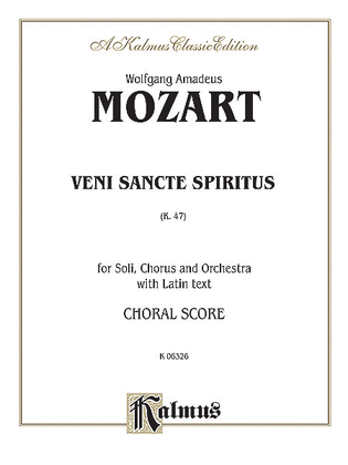 Book cover for Veni Sancte Spiritus, K. 47