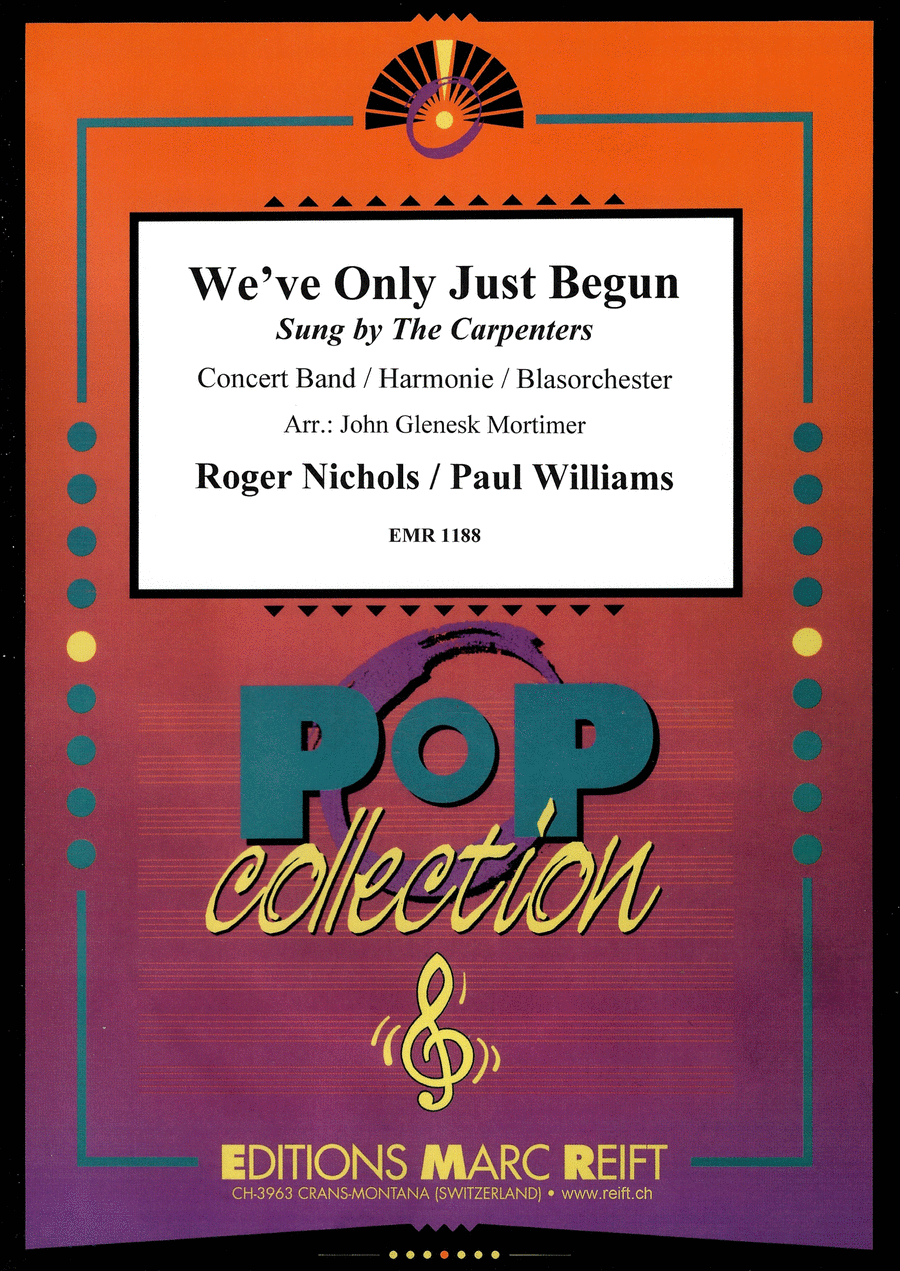 We've Only Just Begun Concert Band scores gallery preview page 1