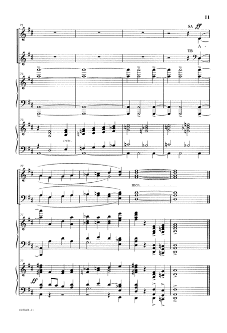 The Church's One Foundation 4-Part scores gallery preview page 11