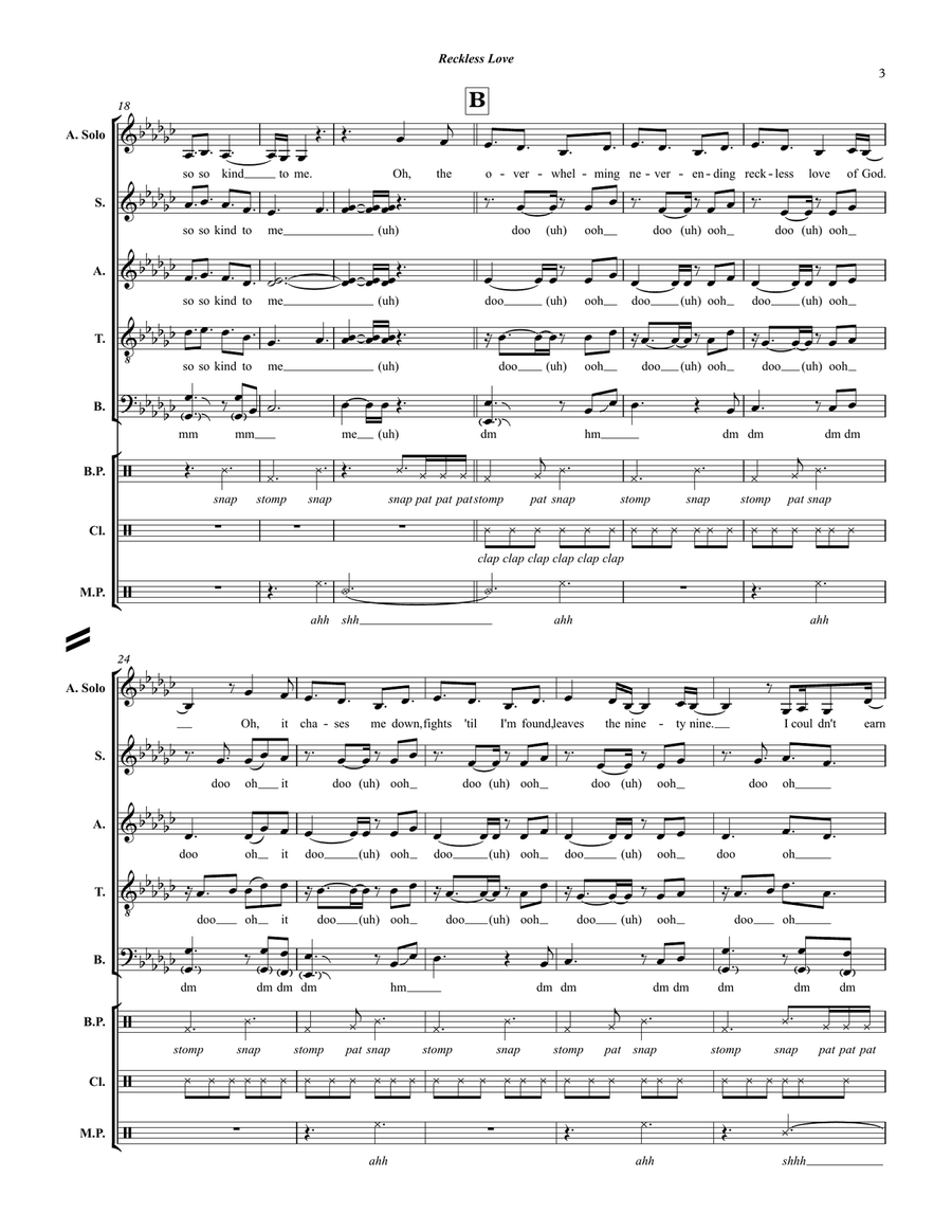 Reckless Love Reckless Love 4-Part scores gallery preview page 3