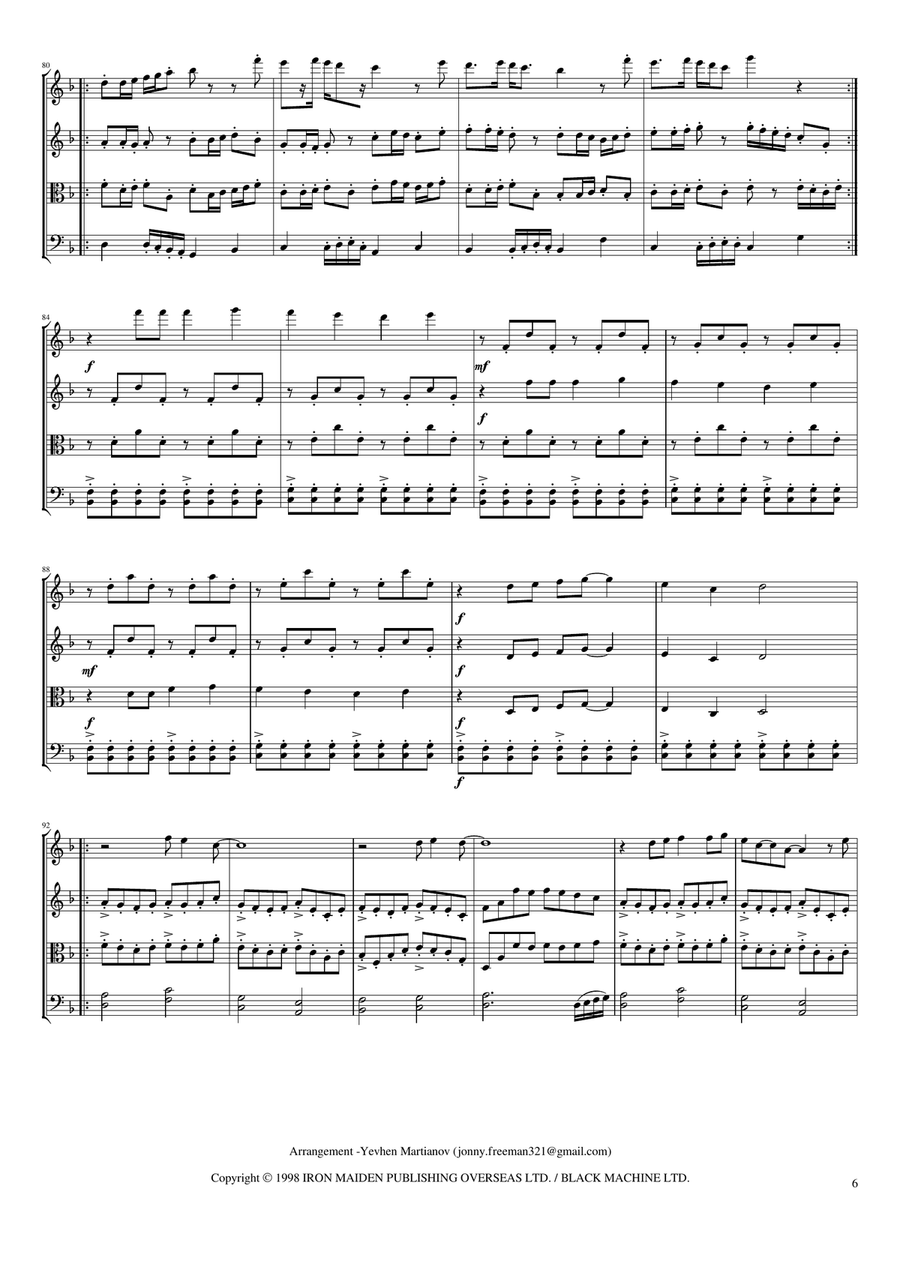 Como Estais Amigos String Quartet scores gallery preview page 6