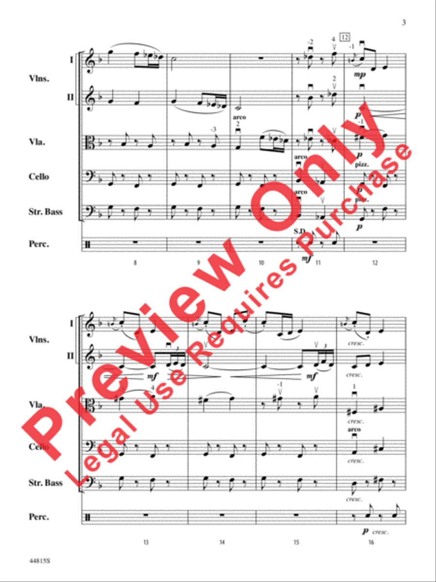 An American in Paris, Highlights from String Orchestra scores gallery preview page 4