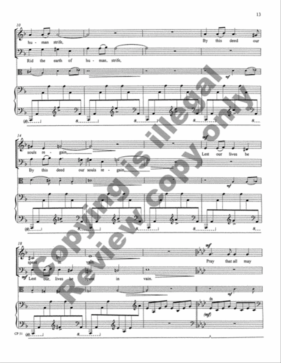 A Song, A Prayer, A Voyage 4-Part scores gallery preview page 42
