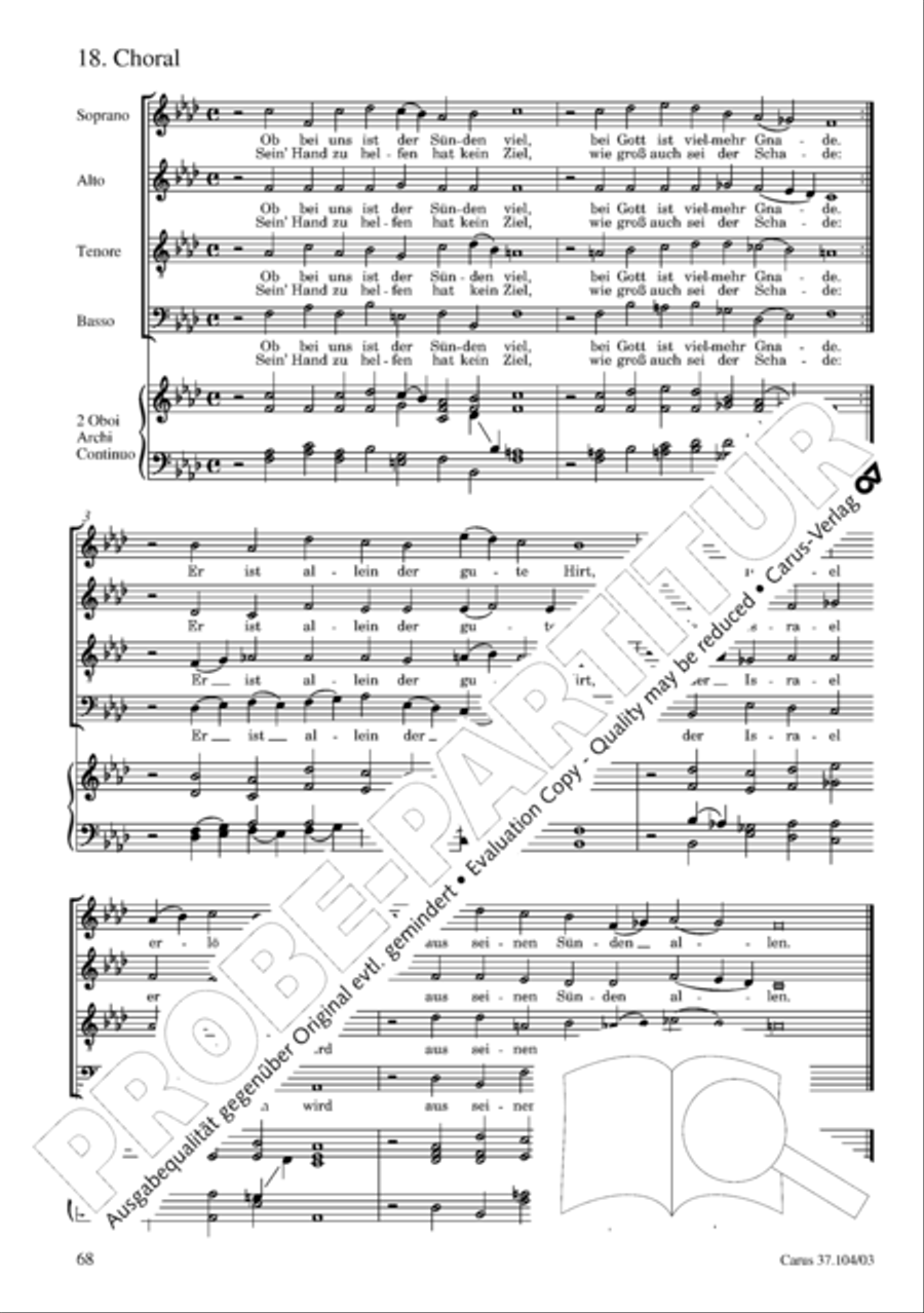 Ein Lammlein geht und tragt die Schuld 4-Part scores gallery preview page 69