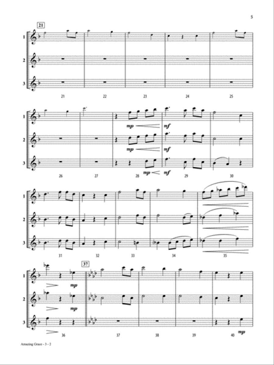 Solos, Duets & Trios for Winds: Patriotic Favorites (Flute/Oboe) Woodwind Trio scores gallery preview page 5