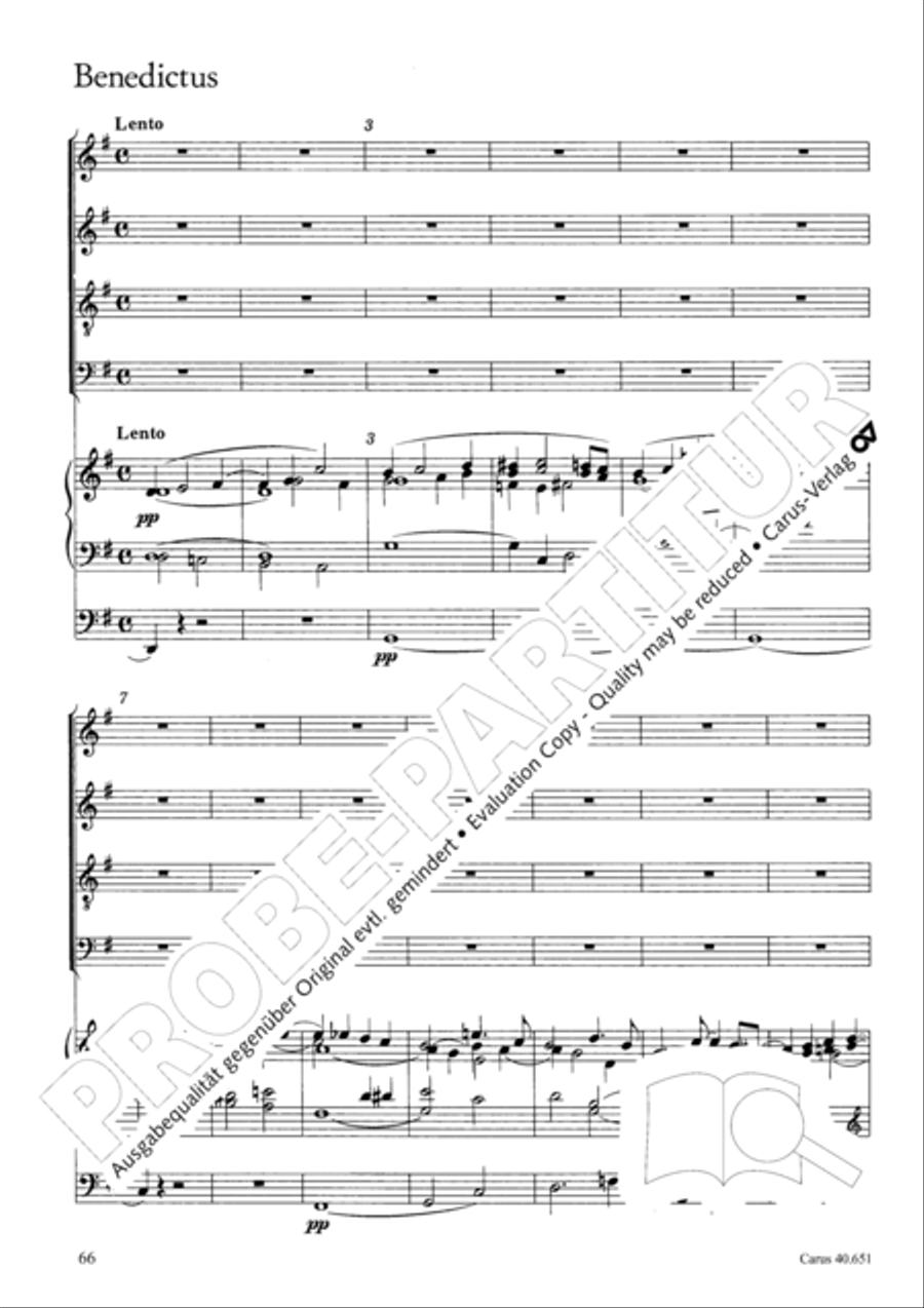 Mass in D Major (Missa in D) 4-Part scores gallery preview page 75