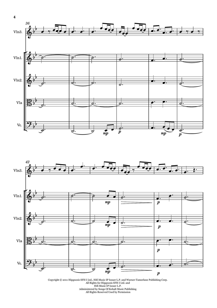 A Thousand Years A Thousand Years String Quintet scores gallery preview page 4
