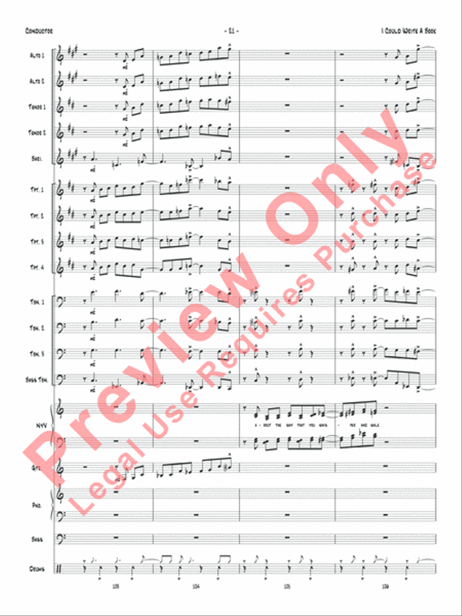 I Could Write a Book Jazz Ensemble scores gallery preview page 24