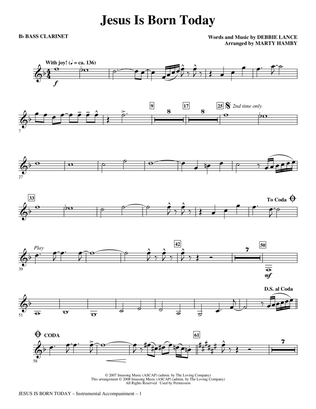 Jesus Is Born Today (arr. Marty Hamby) - Bass Clarinet