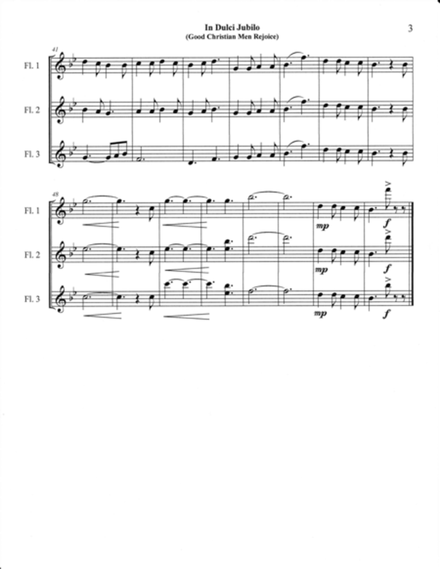 Good Christian Men Rejoice (In Dulci Jubilo) Flute Trio image number null
