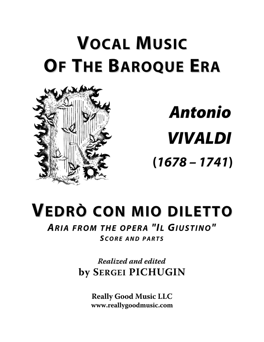 VIVALDI Antonio: Vedrò con mio diletto, aria from the opera Il Giustino, score and parts (B minor) Chamber Orchestra scores gallery preview page 1