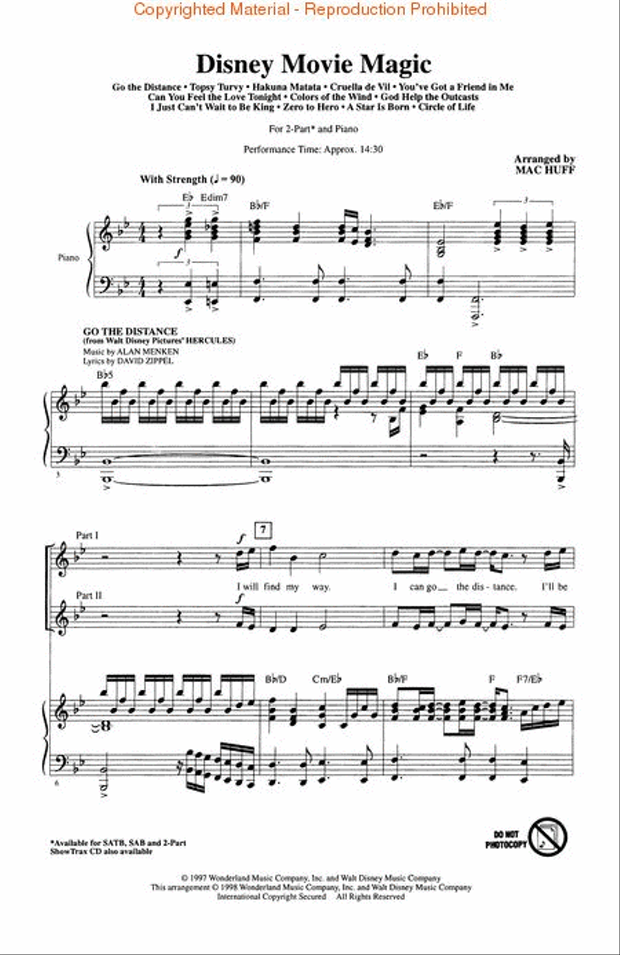 Disney Movie Magic (Medley) 2-Part scores gallery preview page 2