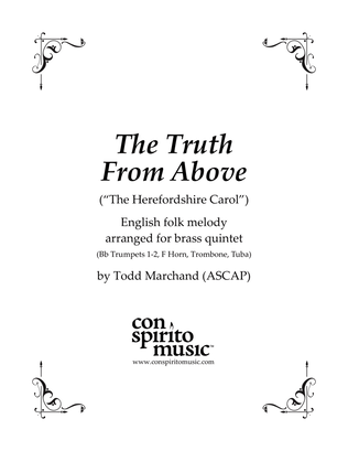 Book cover for The Truth From Above - brass quintet