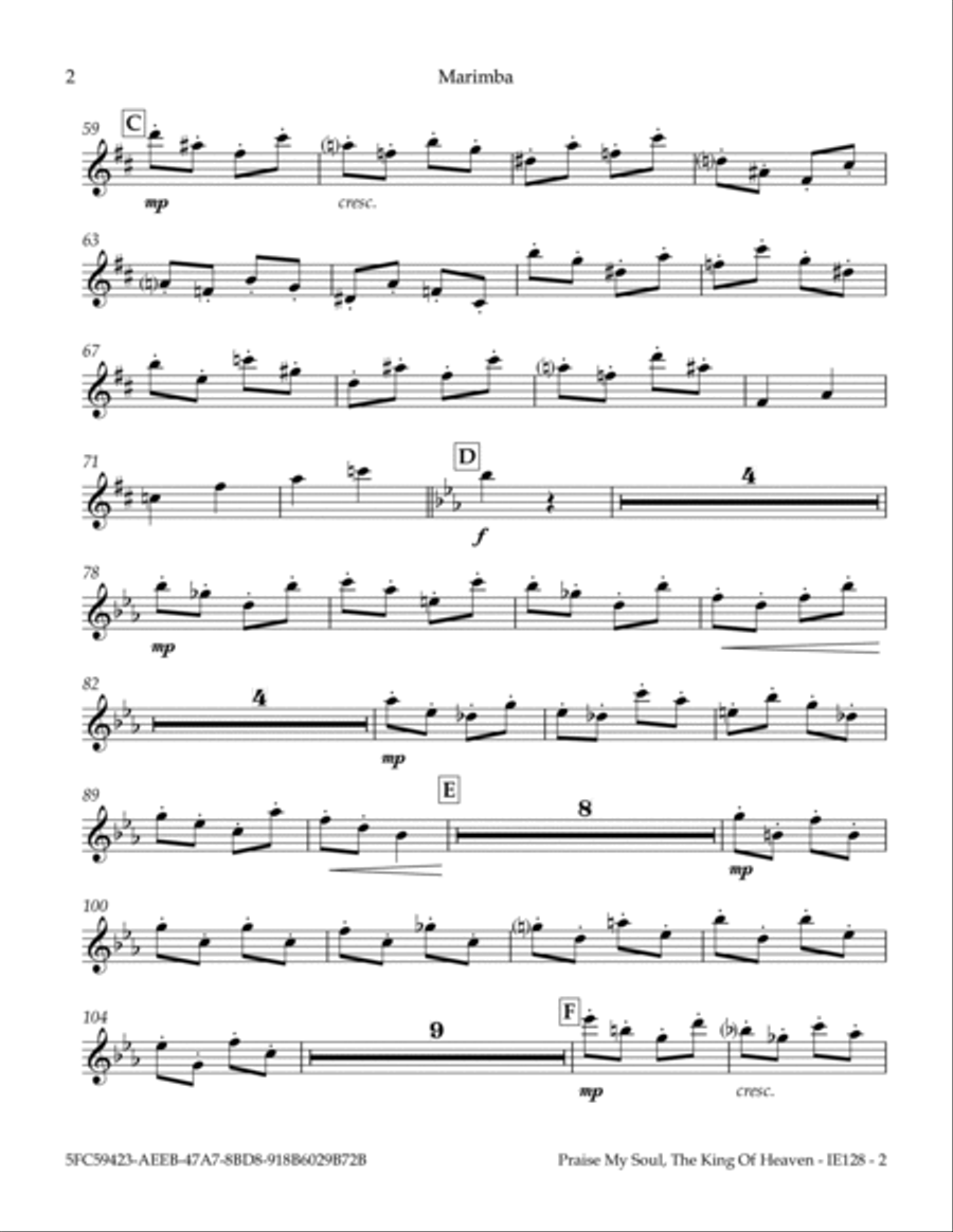 Praise, My Soul, The King Of Heaven Full Orchestra scores gallery preview page 3