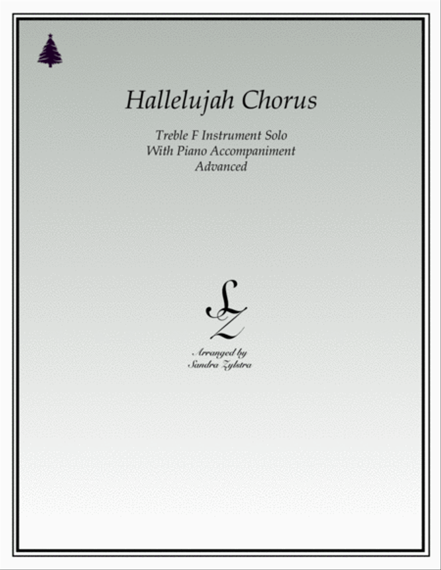 Hallelujah Chorus (treble F instrument solo) Horn scores gallery preview page 1