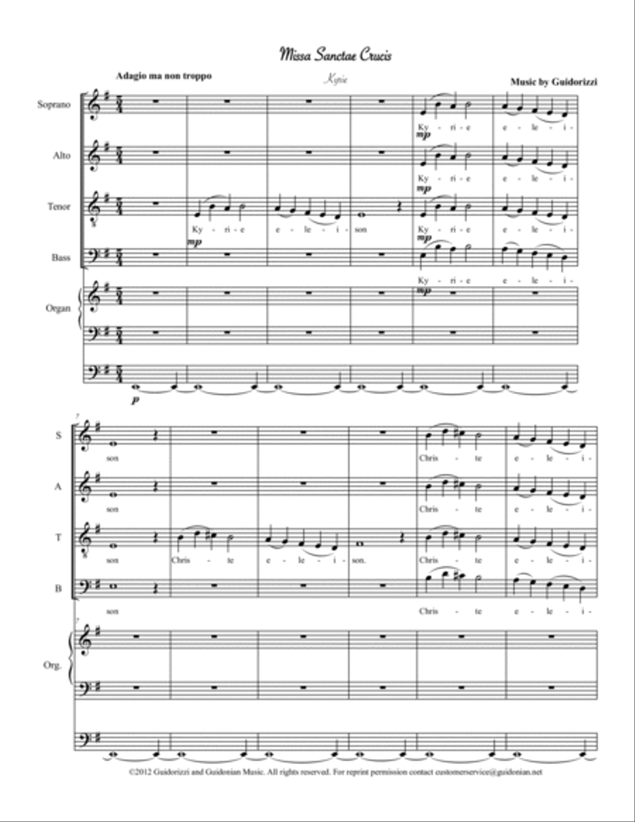 Missa Sanctae Crucis 4-Part scores gallery preview page 2