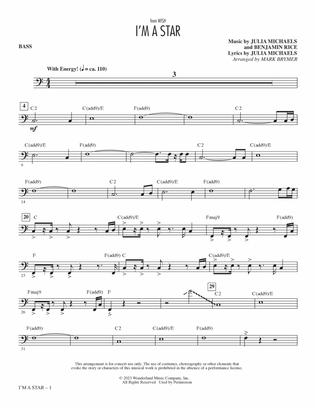 Book cover for I'm A Star (from Wish) (arr. Mark Brymer) - Bass