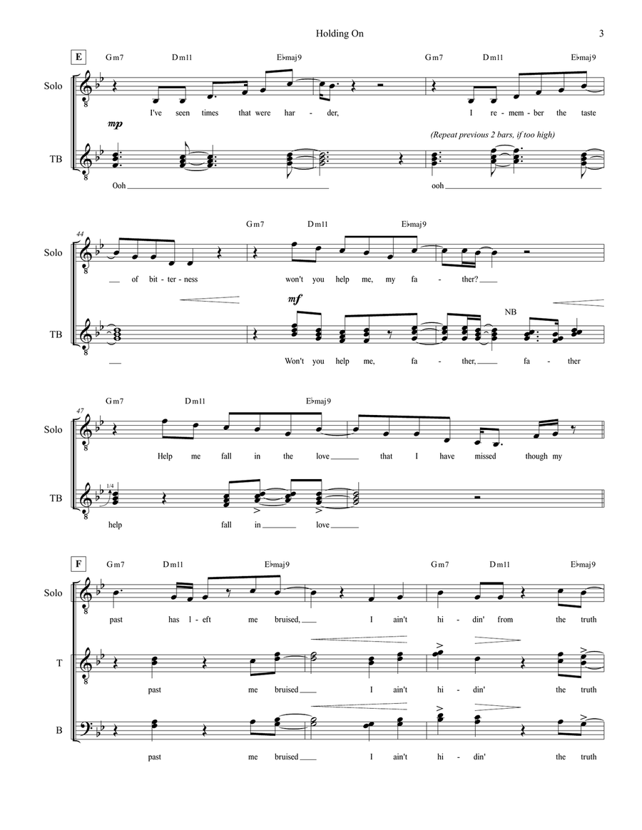 Holding On TTBB scores gallery preview page 3
