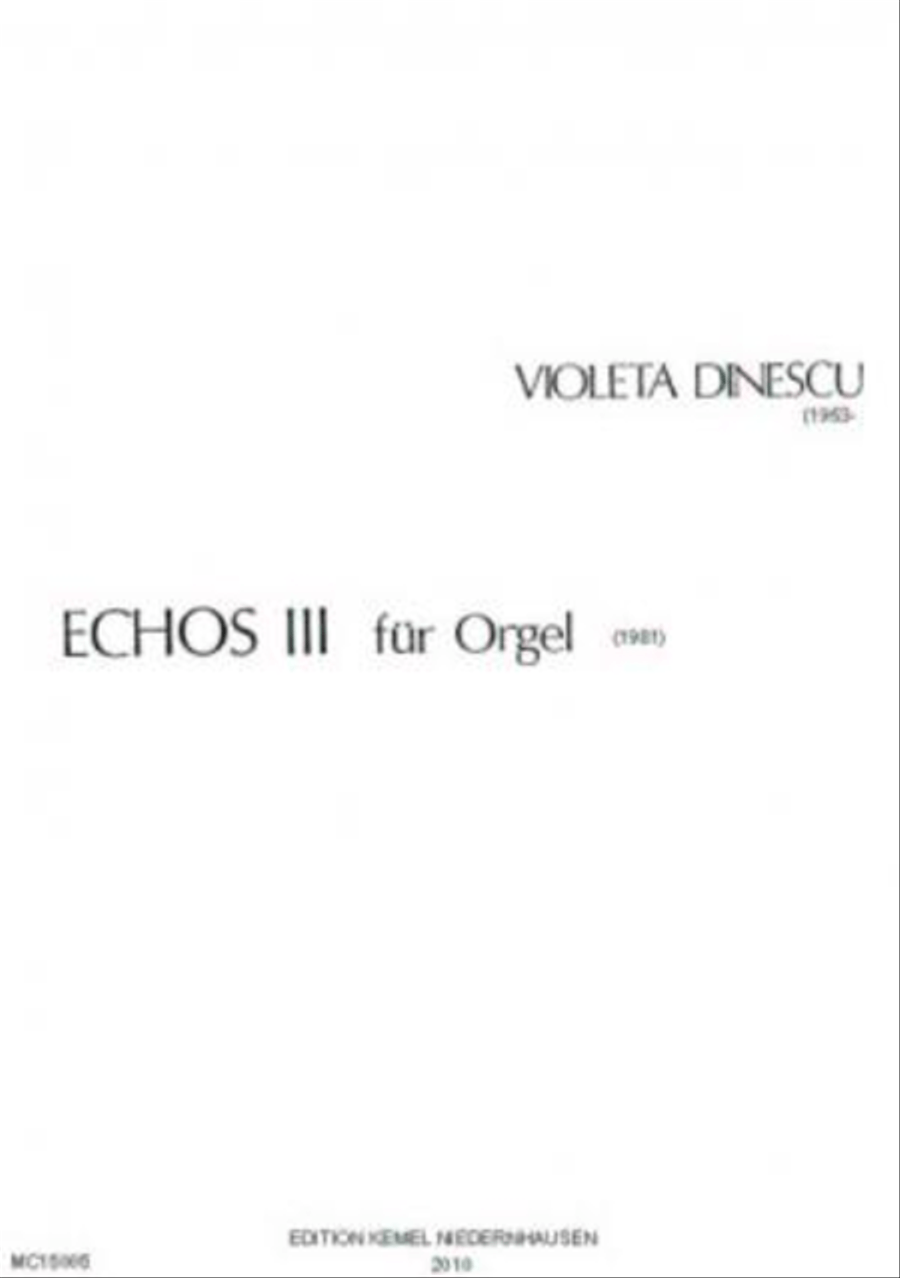 Echos III : fur Orgel