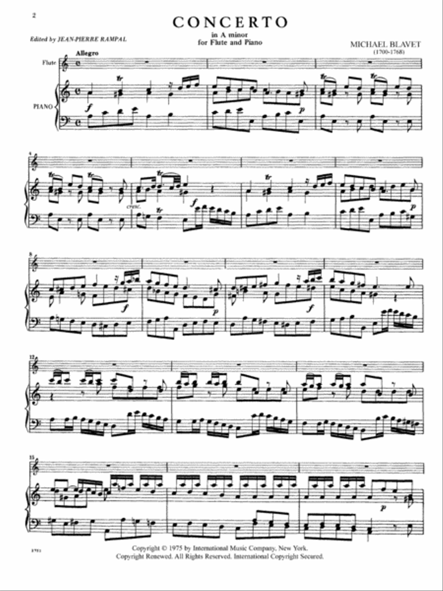 Concerto In A Minor Flute Solo scores gallery preview page 2