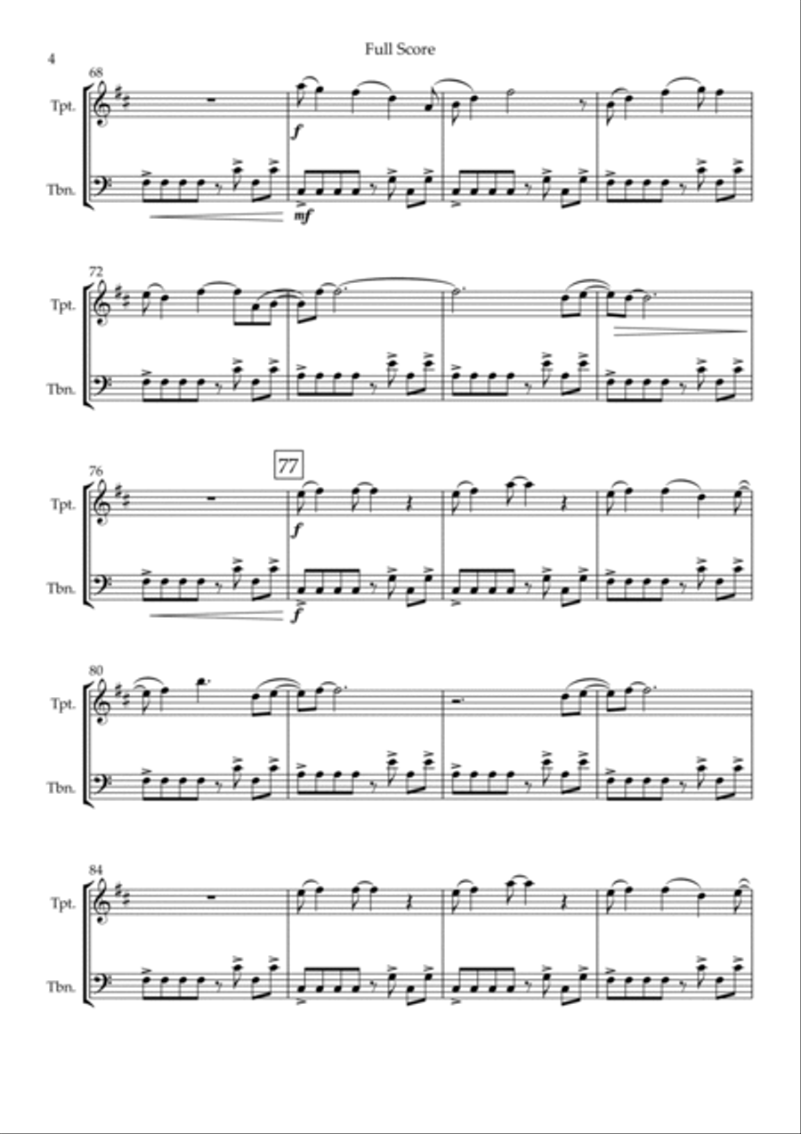 Without You Without You Brass Duet scores gallery preview page 4