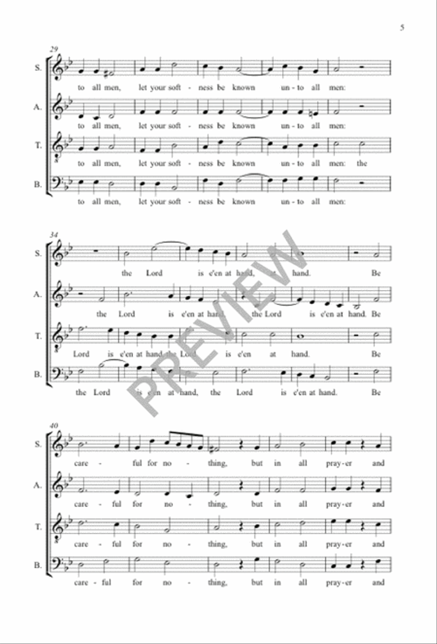 Rejoice in the Lord alway 4-Part scores gallery preview page 6