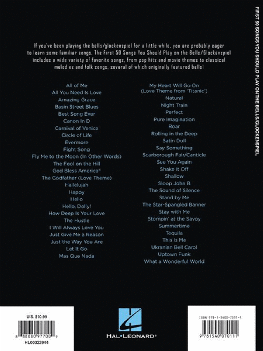 First 50 Songs You Should Play on the Bells/Glockenspiel Glockenspiel scores gallery preview page 8