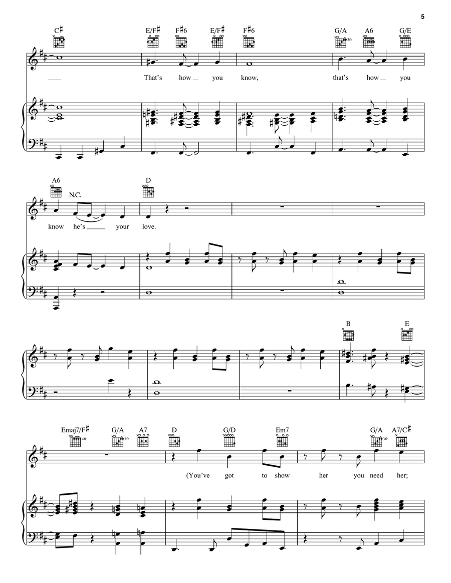 That's How You Know (from Enchanted) Piano, Vocal, Guitar scores gallery preview page 5