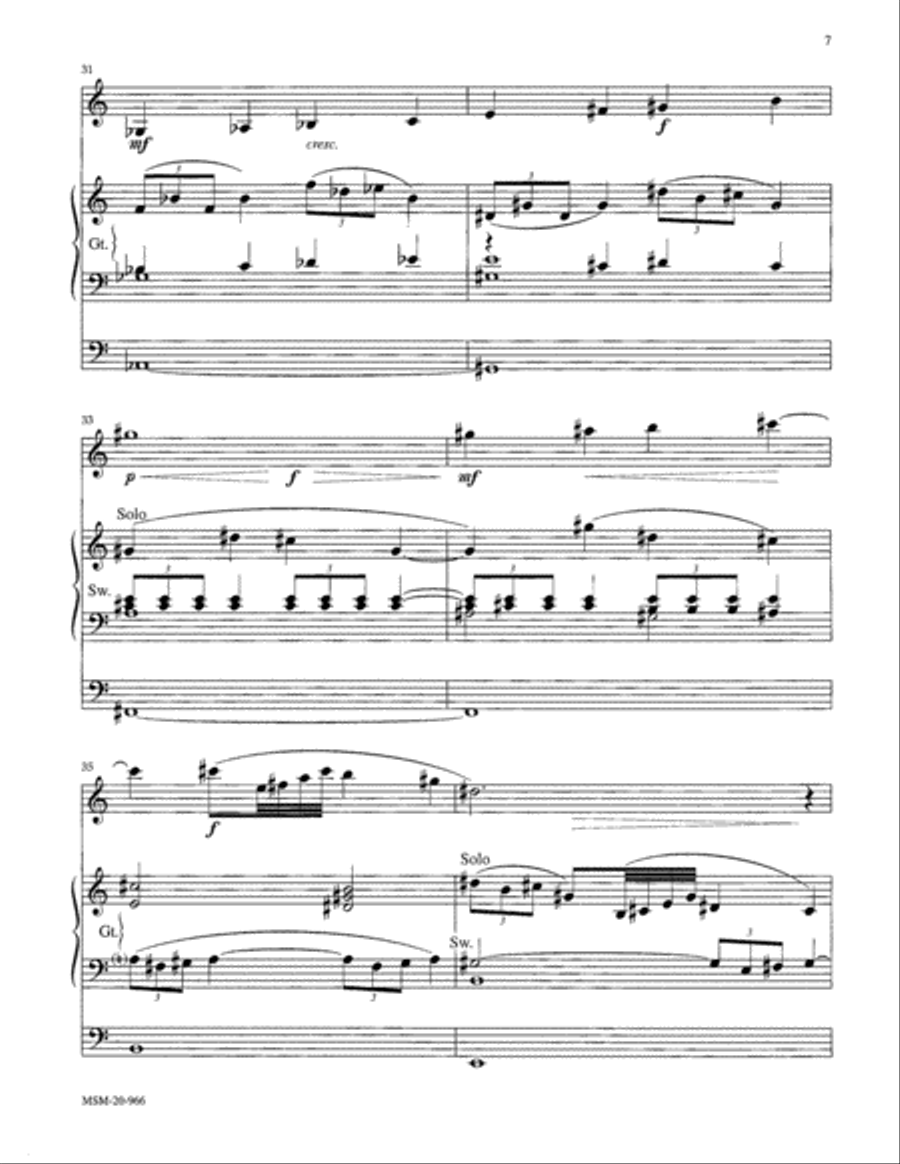 Pastorale for Clarinet and Organ Clarinet scores gallery preview page 6