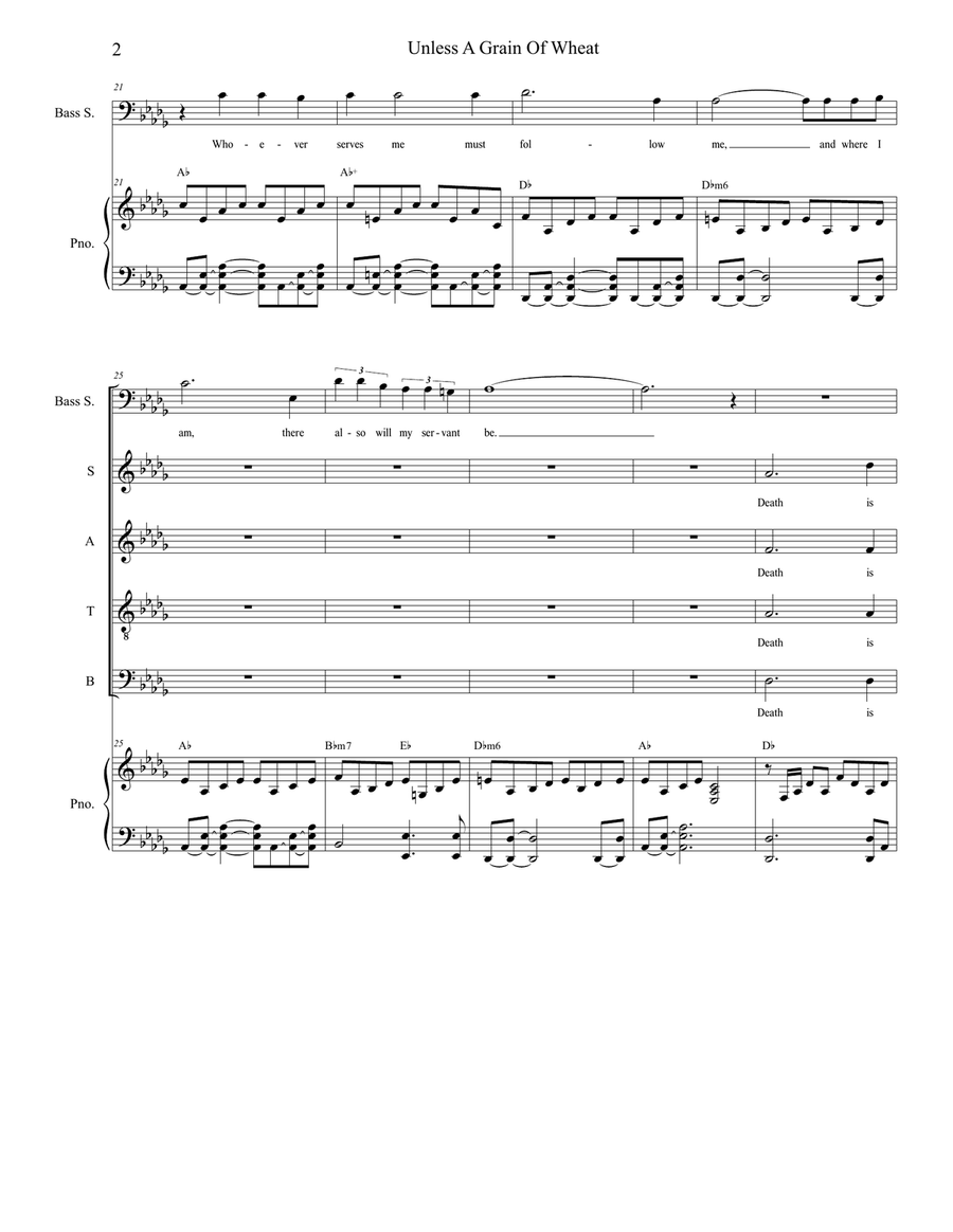 Unless A Grain Of Wheat Unless A Grain Of Wheat 4-Part scores gallery preview page 2