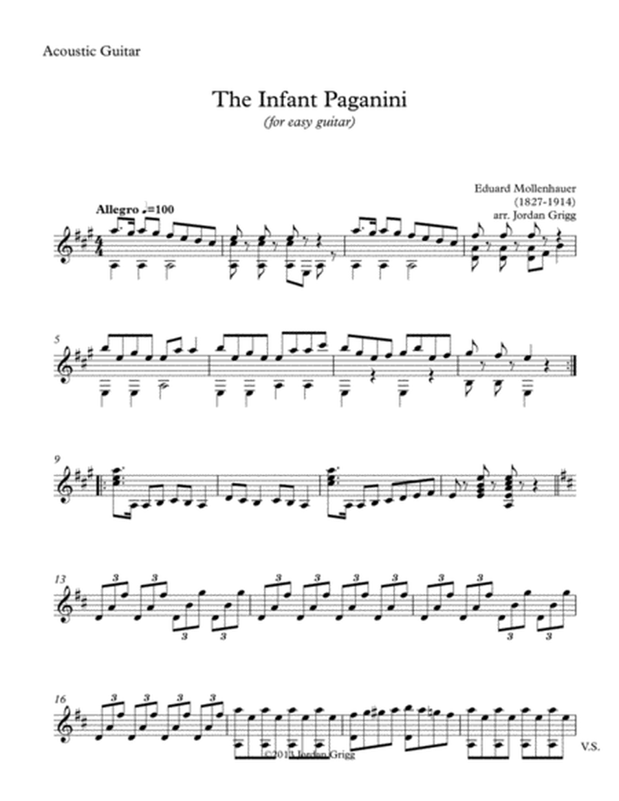 The Infant Paganini (for easy guitar) image number null